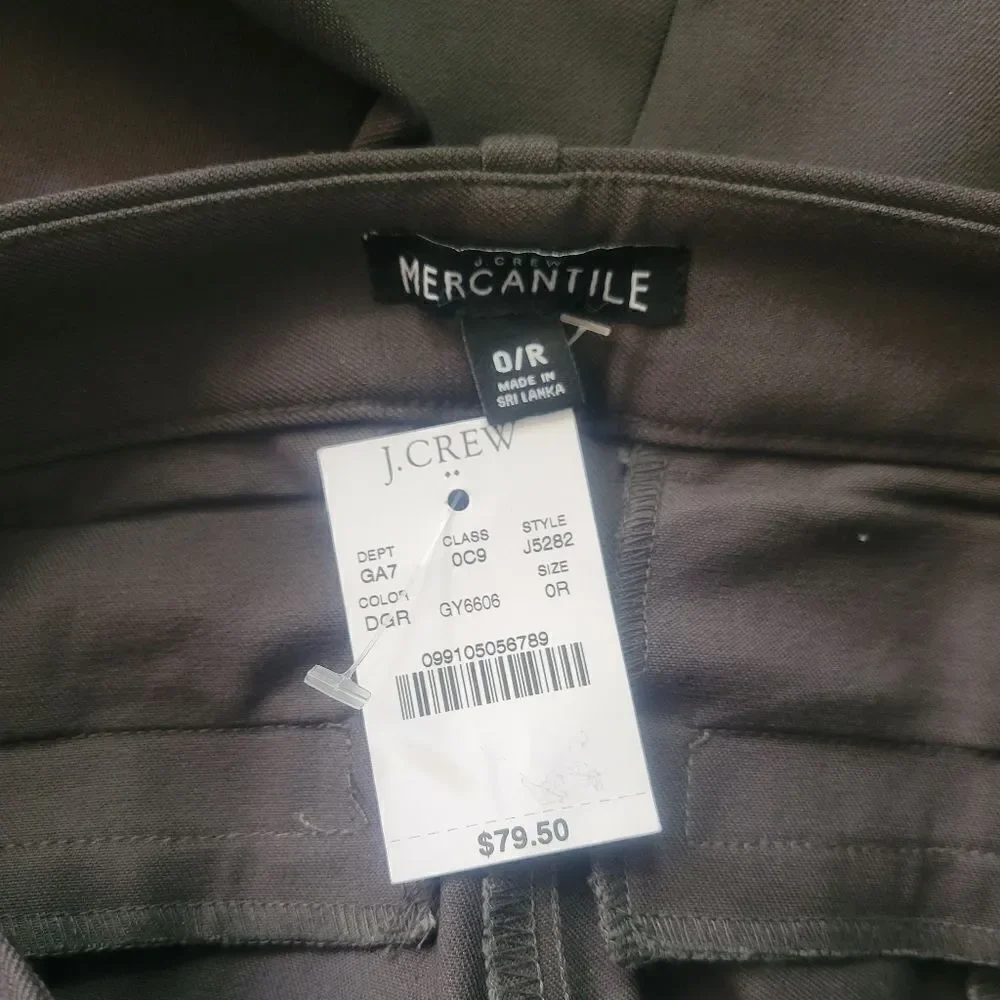 J. Crew Mercantile Slim Lexie Pant Size 0 NWT